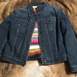 Classic Dark Blue Denim Jacket - Women's